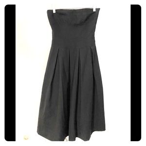 Theory Classic midi black strapless dress